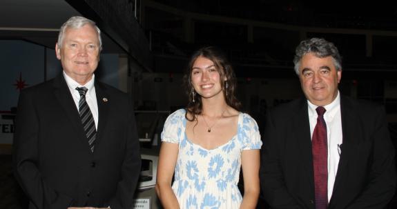 Section Chair Peter Kabatek, Makenna Locke, and Charles Merris (left to right)