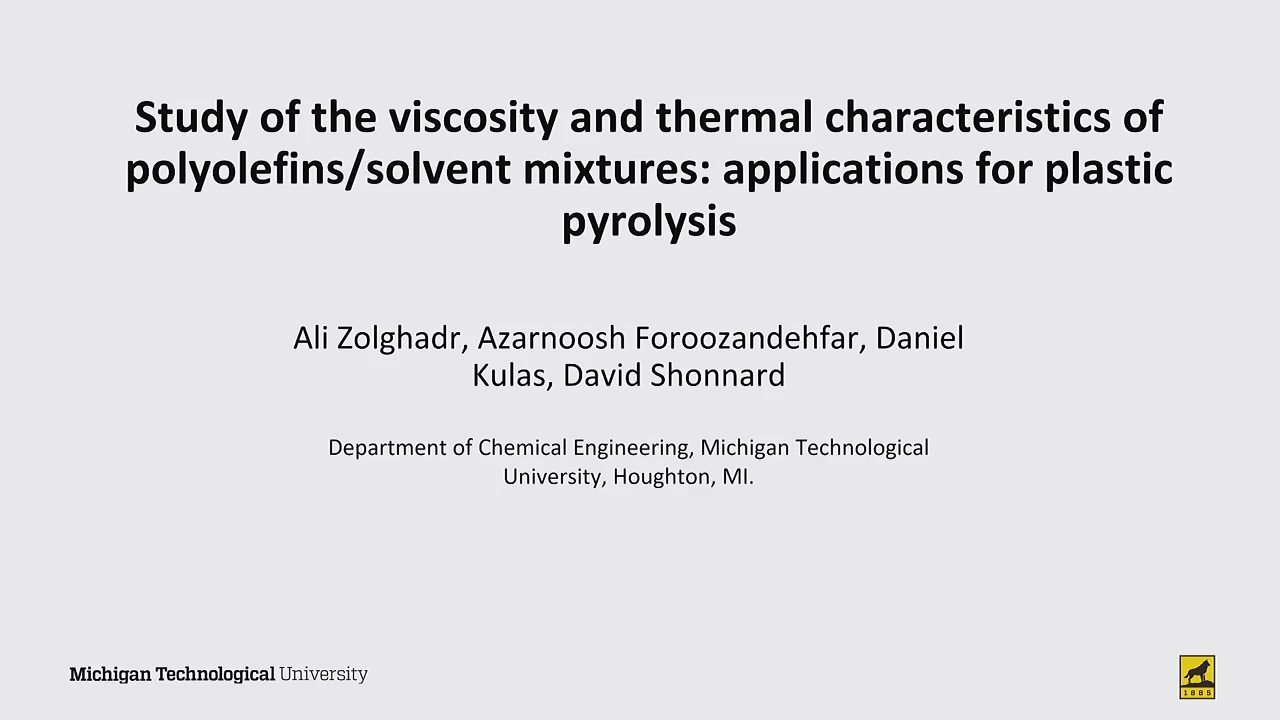 Study of the Viscosity and Thermal Characteristics of Polyolefins ...