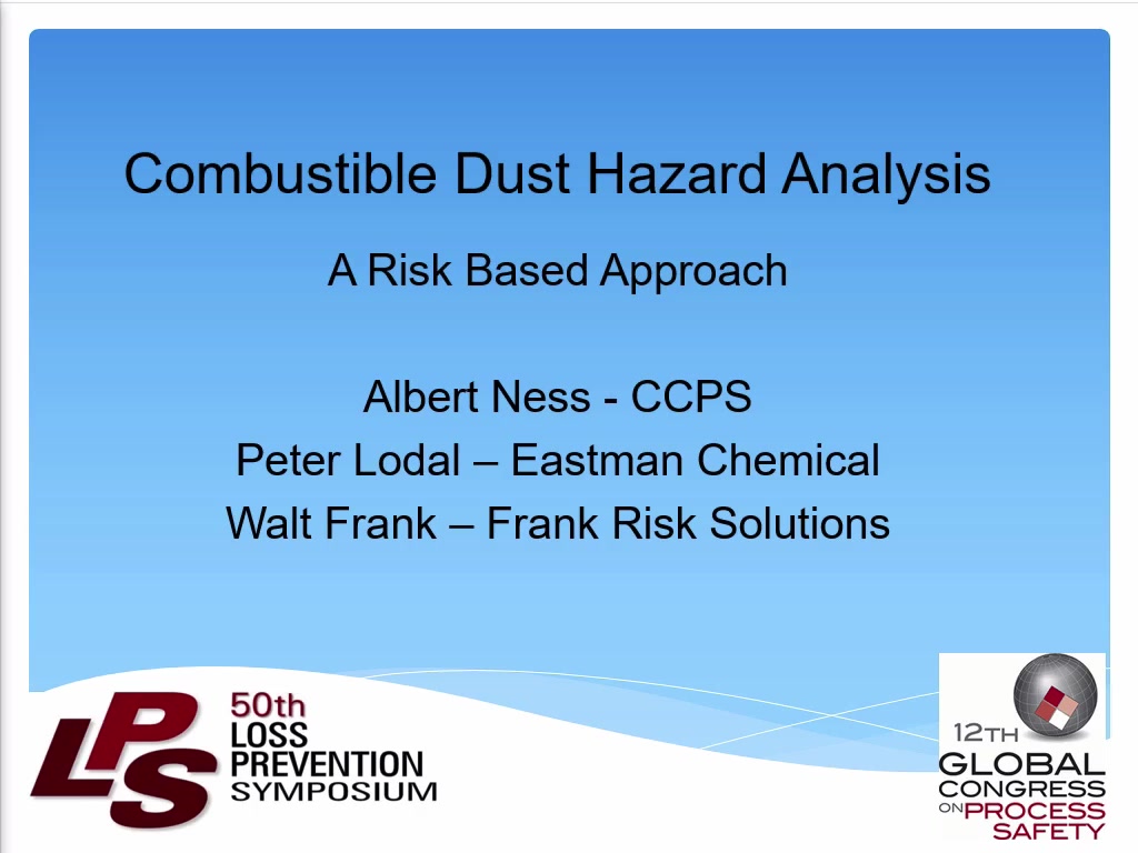 Combustible Dust Hazard Assessment A Risk Based Approach