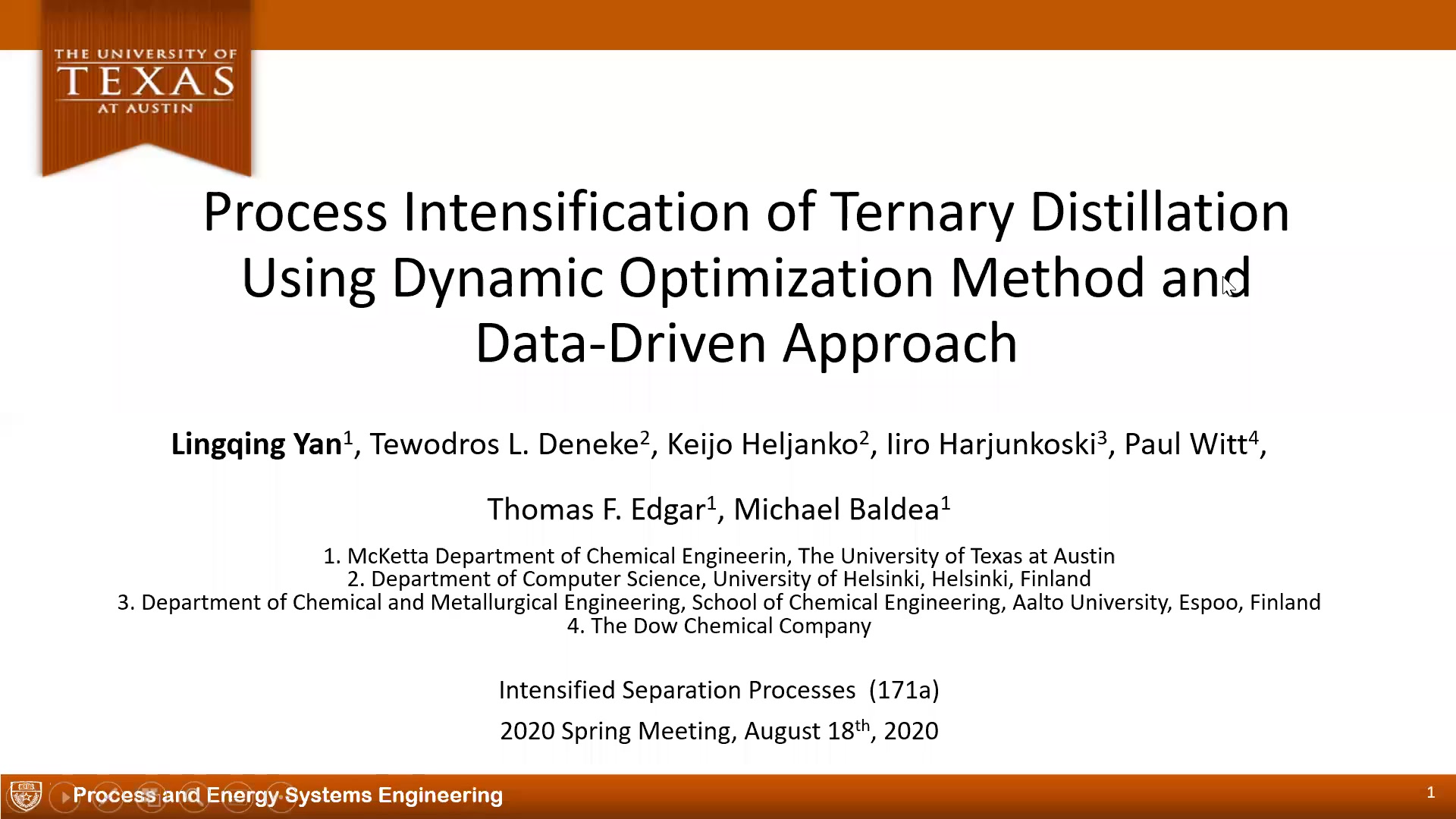 Process Intensification Of Ternary Distillation Using Dynamic ...