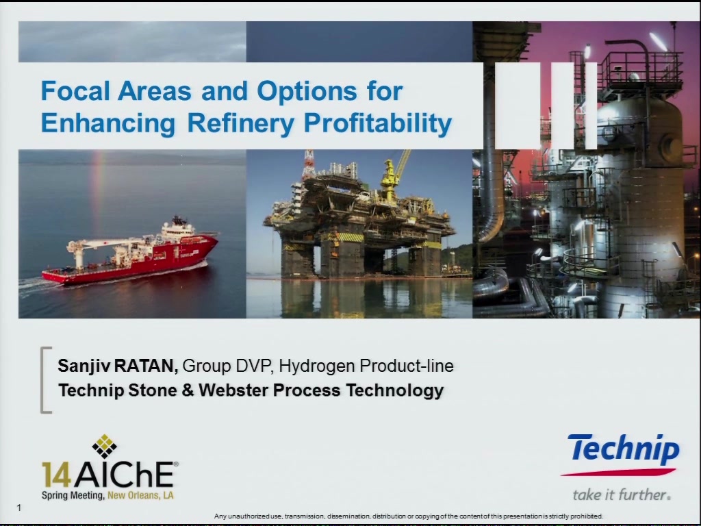 Focal Areas and Options for Enhancing Refinery Profitability | AIChE