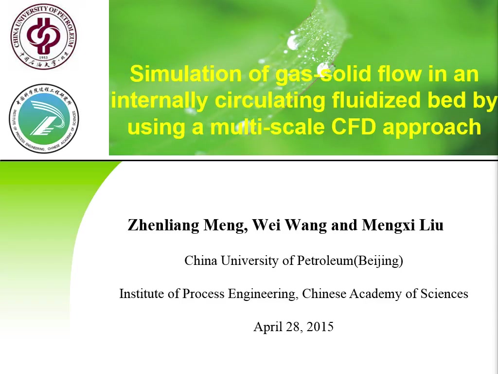 Simulation Of Gas-Solid Flow In A Modified Internally Circulating ...