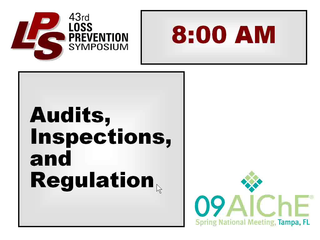 Audits, Inspection and Regulation | AIChE