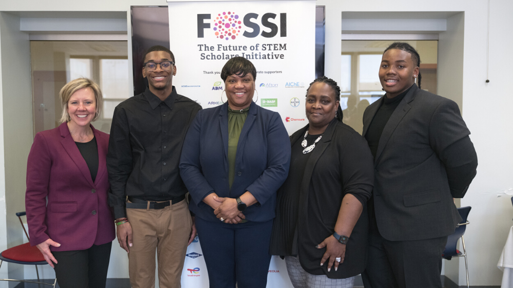 Pictured left to right: Kelly Slieter, AdvanSix; Jaimon Washington, Howard University, Biology; Patricia Branch, AdvanSix; Zolla Kyle, AdvanSix; Kendall Cousins, Howard University, Mechanical Engineering