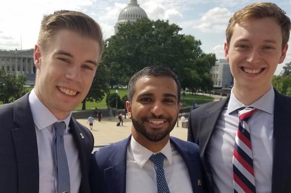 L to R: Austin Wright-Pettibone, University of Washington; Mena-George Basaly, City College of New York; Tomas Wesley Green of the University of Kansas